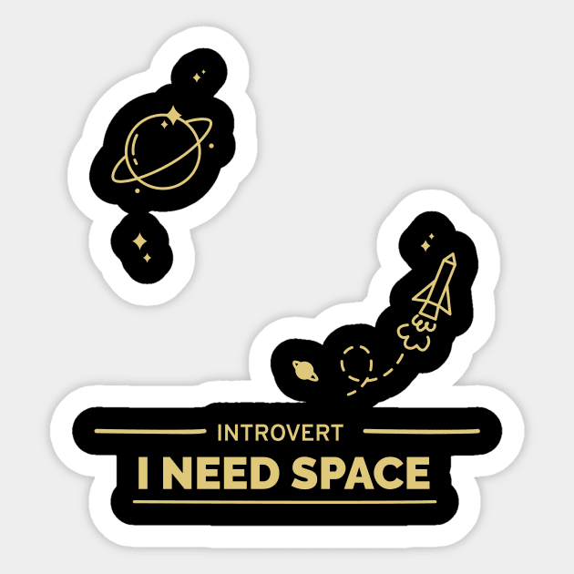 I Need Space, Introvert Sticker by ILT87